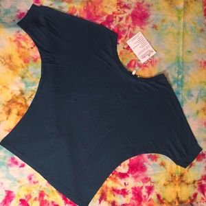 Burke yoga organic bamboo top M in Teal